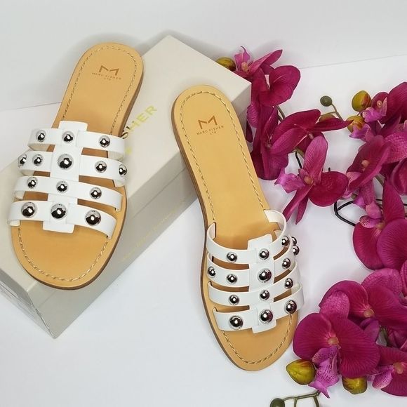 🆕️ Marc Fisher Pava Slide Sandals - Picture 1 of 6